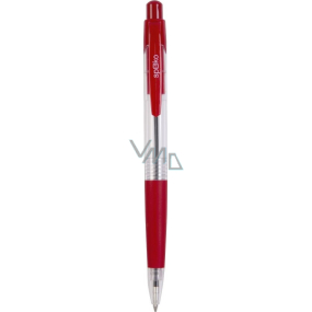 Spoko Ballpoint Pen Transparent Red, Red Refill, 0.5 mm