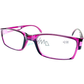 Berkeley Reading glasses +2 plastic purple transparent 1 piece MC2206