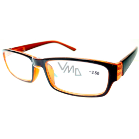 Berkeley Reading glasses +3.5 plastic black-orange 1 piece MC2062
