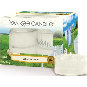 Yankee Candle Clean Cotton - Pure cotton scented tealight 12 x 9.8 g