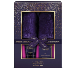 Baylis & Harding Mulberry foot bath crystals 100 g + foot lotion 140 ml + slippers, cosmetic set for women