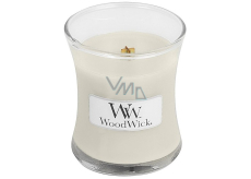 WoodWick Solar Ylang - Sun Ylang scented candle with wooden wick and glass lid small 85 g