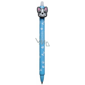 Colorino Rubberized pen Bulldogs blue, blue refill 0,5 mm