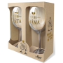 Nekupto Pair of wine glasses Super Dad and Super Mom 2 x 440 ml