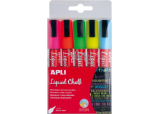 Apli Liquid Chalk Chalk marker round tip 5,5 mm 5 pieces, set