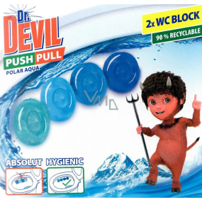 Dr. Devil Polar Aqua Push Pull WC block without basket 2 x 20 g