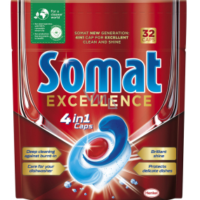Somat Excellence 4 in 1 dishwasher tablets 32 pieces
