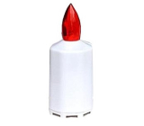 LED candle lit red, lighting time 88 days, 11 cm