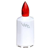 LED candle lit red, lighting time 88 days, 11 cm