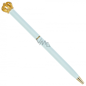 Albi Ballpoint pen blue with a gold crown