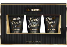 Grace Cole GC Homme cleansing gel for face 100 ml + shampoo 100 ml + body wash 100 ml, cosmetic set for men