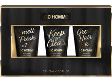 Grace Cole GC Homme skin cleansing gel 100 ml + shampoo 100 ml + cleansing gel 100 ml, cosmetic set for men