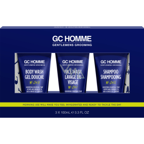 Grace Cole GC Sport cleansing gel 100 ml + skin cleansing gel 100 ml + shampoo 100 ml, cosmetic set for men