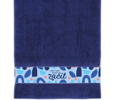 Albi Towel It is never too late to start dark blue 90 x 50 cm