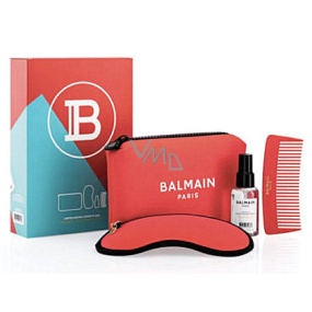 Balmain Paris Cosmetic Bag Red rinse-free conditioner 50 ml + sleeping mask + pocket comb + neoprene bag, cosmetic set