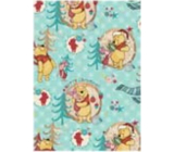 Ditipo Gift wrapping paper 70 x 200 cm Christmas Disney Winnie the Pooh in light green circles
