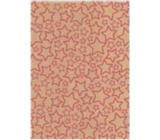 Ditipo Gift wrapping paper 70 x 200 cm Christmas KRAFT Red stars