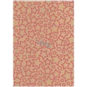Ditipo Gift wrapping paper 70 x 200 cm Christmas KRAFT Red stars