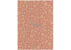 Ditipo Gift wrapping paper 70 x 200 cm Christmas KRAFT Red stars