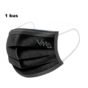 Shield 3-layer protective medical non-woven disposable, low breathing resistance 1 piece black