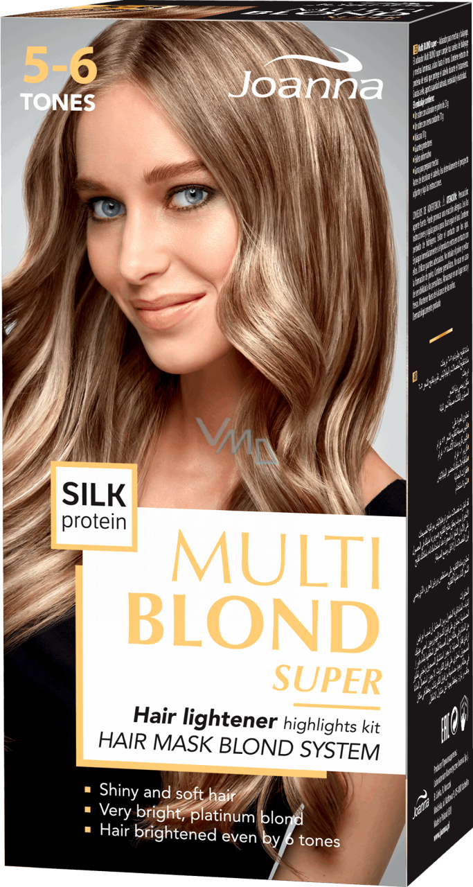 Joanna Multi Blond Super hair lightener 5-6 tones highlights for hair with  silk protein - VMD parfumerie - drogerie
