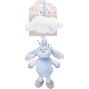 First Play Plush toy playing retractable Blue Bunny 34 x 15 cm
