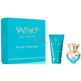 Versace Dylan Turquoise eau de toilette for women 30 ml + body gel 50 ml, gift set for women
