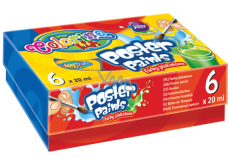 Colorino Poster Paints tempera colors in a cup 6 x 20 ml