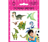 Arch Tattoo decals with a certificate for children Dinosaurs dinosaur with a small in the egg