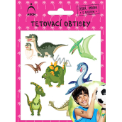 Arch Tattoo decals with a certificate for children Dinosaurs dinosaur with a small in the egg