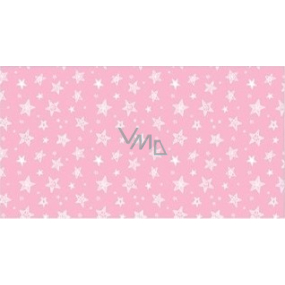 Apli Gift wrapping paper 70 x 200 cm Nordik Fun Pastel pink - white stars