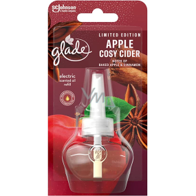Glade Electric Scented Oil Apple Cozy Cider with the scent of hot apple cider and fragrant cinnamon liquid filling for electric air freshener 20 ml