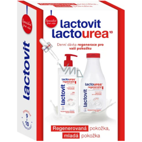Lactovit Lactourea regenerating body lotion 400 ml + regenerating shower gel 500 ml, cosmetic set