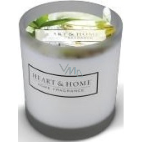 Heart & Home White tea and eucalyptus Soy scented votive candle in glass burning time up to 15 hours 5.8 x 5 cm
