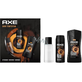 Ax Dark Temptation 3 in 1 shower gel 250 ml + deodorant spray 150 ml + aftershave 100 ml, cosmetic set for men