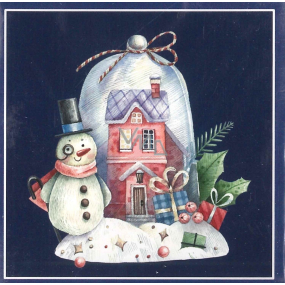 Nekupto Christmas gift cards Snowman 6.5 x 6.5 cm 6 pieces