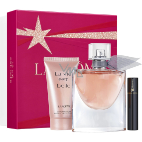 Lancome La Vie Est Belle Eau de Parfum 50 ml + Body Lotion 50 ml + Hypnôse Mascara Mascara Black 2 ml, Gift Set for Women