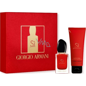 Giorgio Armani Sí Passione perfumed water 30 ml + body lotion 75 ml, gift set for women