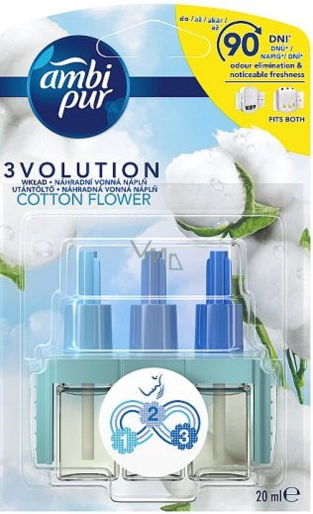 Ambi Pur 3 Volution Cotton Flower electric air freshener refill 3