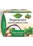 Bione Cosmetics Macadamia + Coco Milk regenerating nourishing skin cream for all skin types 51 ml