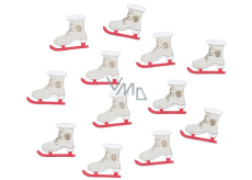 Wooden skates with glue Natural 3,5 cm 12 pieces