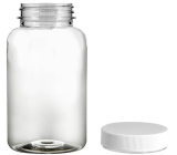 Bottle transparent plastic, with cap 100 ml