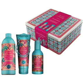 Tesori d Oriente Ayurveda perfumed water 100 ml + shower gel 250 ml + bath cream 500 ml + tin box, gift set for women