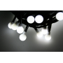 Emos Christmas lights white balls 8 m, 80 LED + 5 m cable