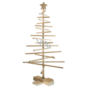 Wooden tree stand with rotating branches 90 cm
