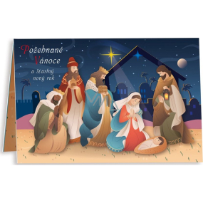 Nekupto Christmas greeting card Bethlehem Blessed Christmas 115 x 170 mm 3586 K