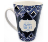Nekupto Cozy home Enjoy life to the fullest ceramic mug 350 ml
