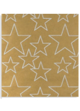 Zoewie Gift wrapping paper 70 x 150 cm Christmas Nordic Light gold - white stars