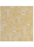 Zoewie Gift wrapping paper 70 x 150 cm Christmas Simply The Best natural snowmen