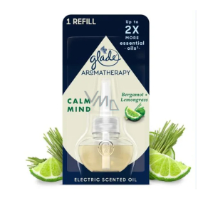 Glade Aromatherapy Electric Scented Oil Calm Mind Bergamot + Lemongrass liquid refill for electric air freshener 20 ml